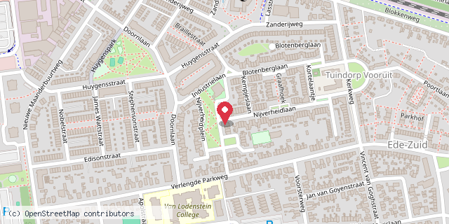 Een kaart met de locatie van Nijverheidplein