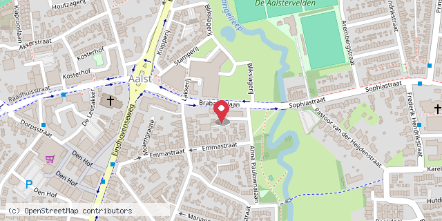 Een kaart met de locatie van Hetty Stekhuizen