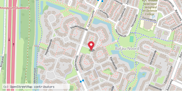Een kaart met de locatie van Minibieb Het Pakhuisje