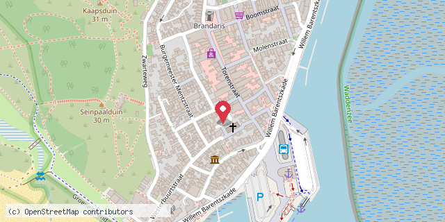 Een kaart met de locatie van Hotel Oepkes