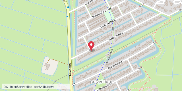 Een kaart met de locatie van Minibieb Gravenburg
