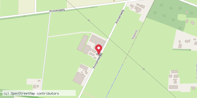 Een kaart met de locatie van Melktap De Prinsenkamp