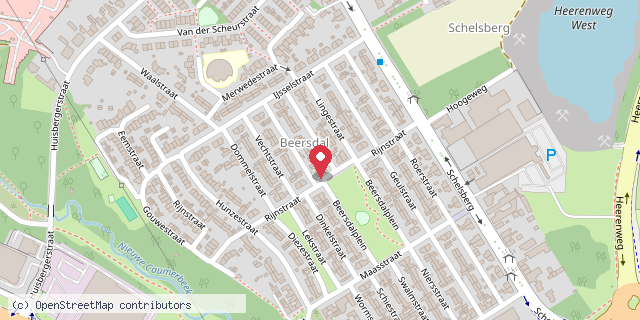 Een kaart met de locatie van MHA Kusters