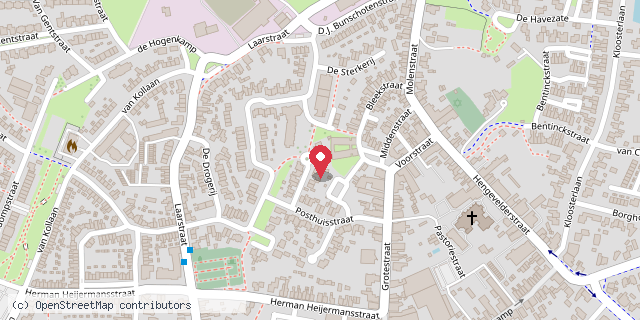 Een kaart met de locatie van Gerben Kappert