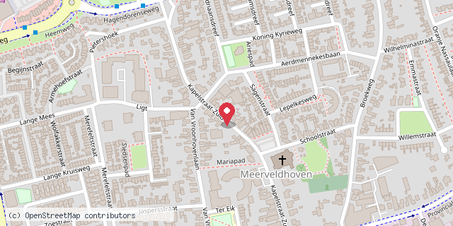 Een kaart met de locatie van minibieb het Boekkapelletje