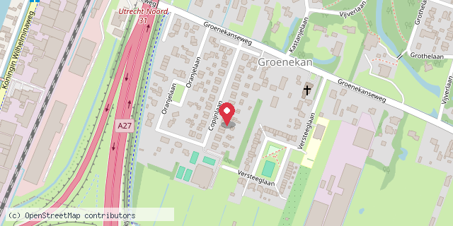 Een kaart met de locatie van Sander