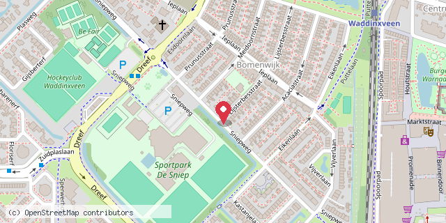 Een kaart met de locatie van minibieb de Paddestoel