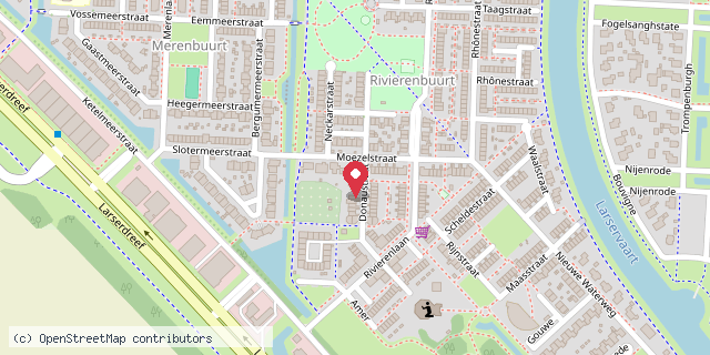 Een kaart met de locatie van Bernadette van Zuidam