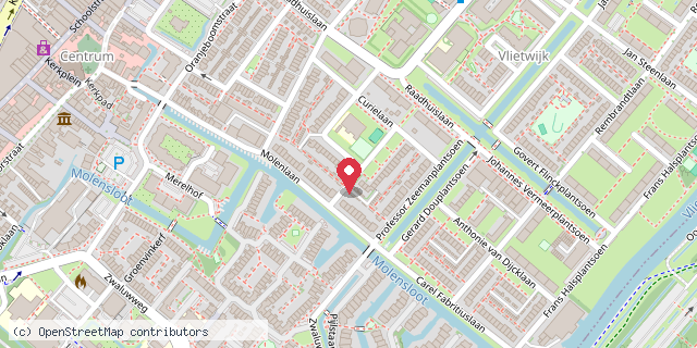 Een kaart met de locatie van Fulco Scherjon