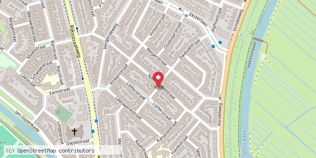 Een kaart met de locatie van Dick Snijder