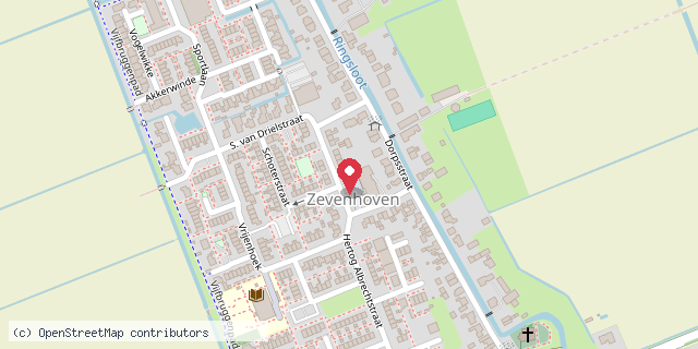 Een kaart met de locatie van Dagwinkell