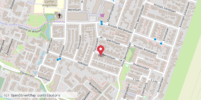 Een kaart met de locatie van Minibieb Maartensdijk