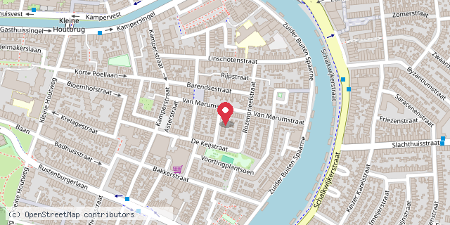 Een kaart met de locatie van Femmie Tibbe