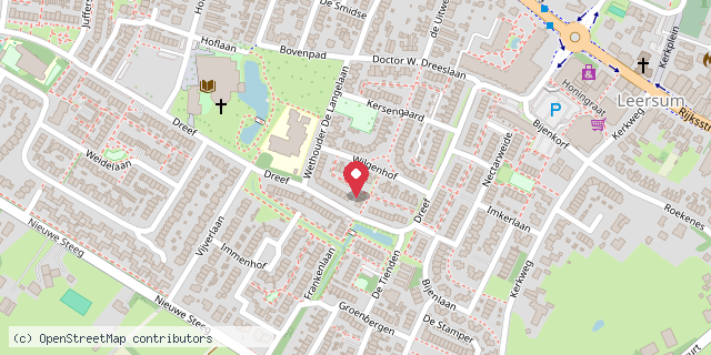 Een kaart met de locatie van De minibiep