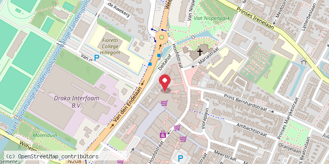 Een kaart met de locatie van Monique de rooij