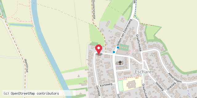 Een kaart met de locatie van Het Esters Biebke