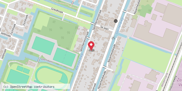 Een kaart met de locatie van Minibieb Wildervank