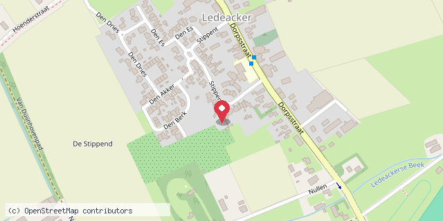 Een kaart met de locatie van De Lekerse Minibieb