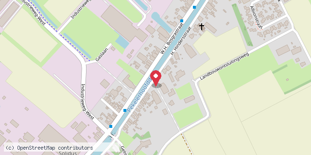 Een kaart met de locatie van Atelier der Dingen