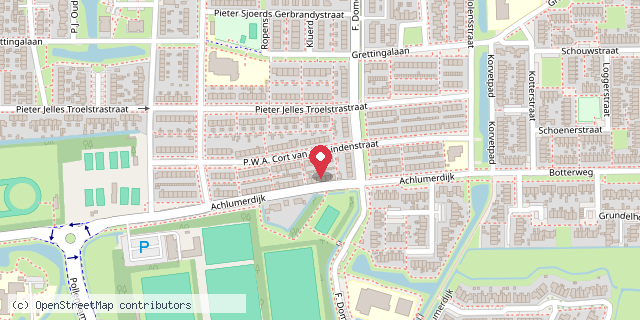 Een kaart met de locatie van Minibieb Aurora