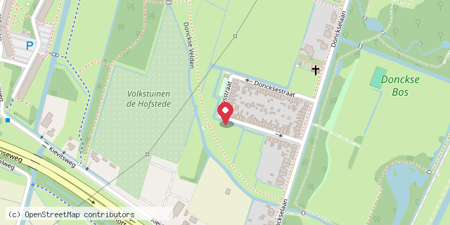 Een kaart met de locatie van Minibieb “Het Haantje”