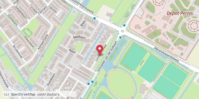 Een kaart met de locatie van Marjolein van Heijningen