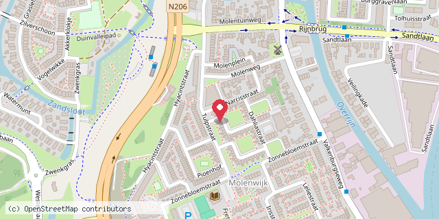 Een kaart met de locatie van laura  den haan