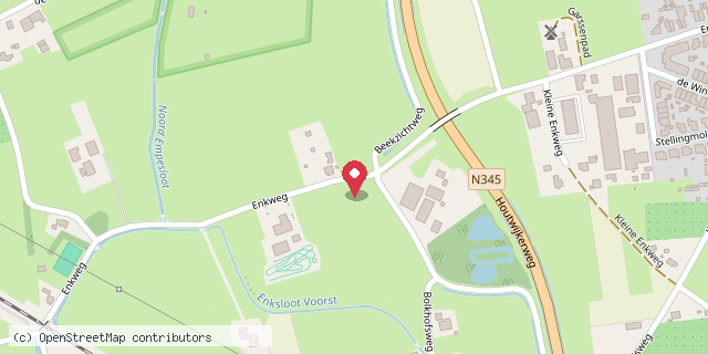 Een kaart met de locatie van Chantal Weijenberg