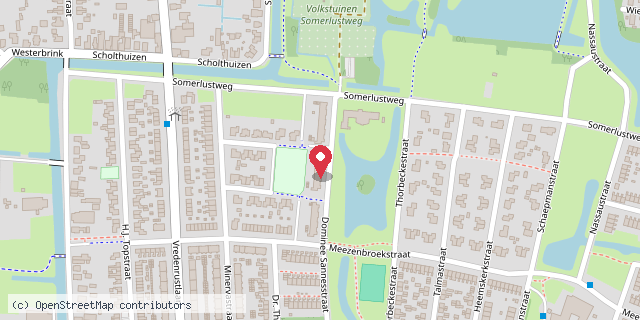 Een kaart met de locatie van Lenze Tempel