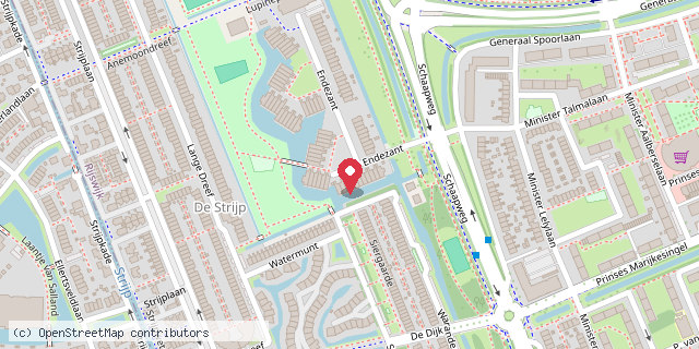 Een kaart met de locatie van Minibieb Endezant