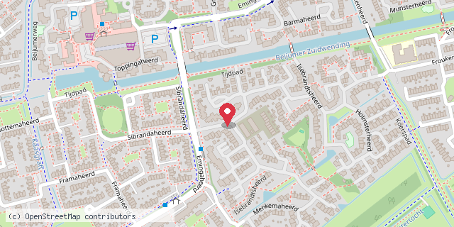 Een kaart met de locatie van Blaauwtjes Minibieb