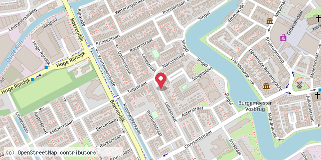 Een kaart met de locatie van Van Hilten