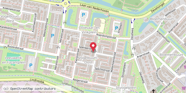 Een kaart met de locatie van Marije Donckers