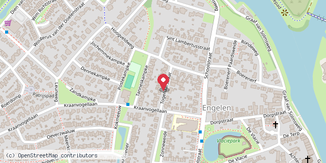 Een kaart met de locatie van Brigit Appeldoorn