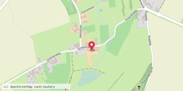 Een kaart met de locatie van Minibiebje An d'r Grunneweeg Viele