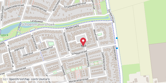 Een kaart met de locatie van Jacques Nagelkerke