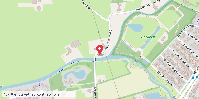 Een kaart met de locatie van dagbesteding Peters-zorgt