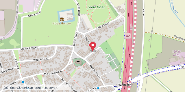 Een kaart met de locatie van Mini Bieb Grote Dries