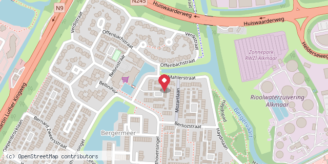 Een kaart met de locatie van Minibieb Guus