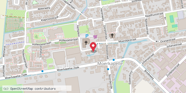 Een kaart met de locatie van Menke