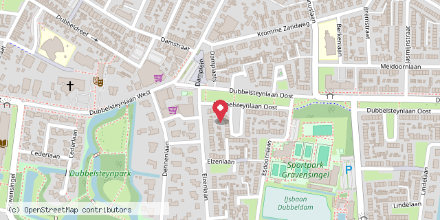Een kaart met de locatie van Corina Hendriks