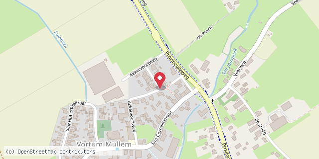 Een kaart met de locatie van Wilhelmien de Jonge