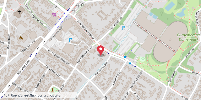 Een kaart met de locatie van Buurmans Minibieb