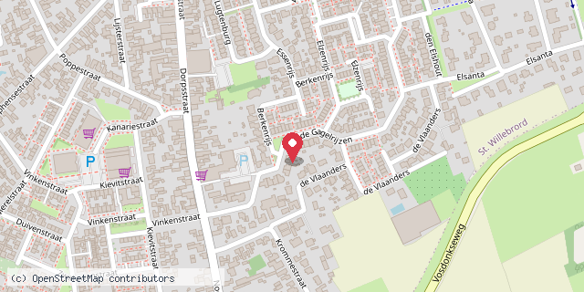 Een kaart met de locatie van MiniBieb De Gagelrijzen