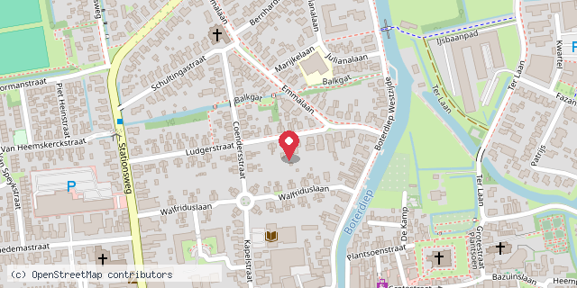 Een kaart met de locatie van Z. Penninga-Schmidt