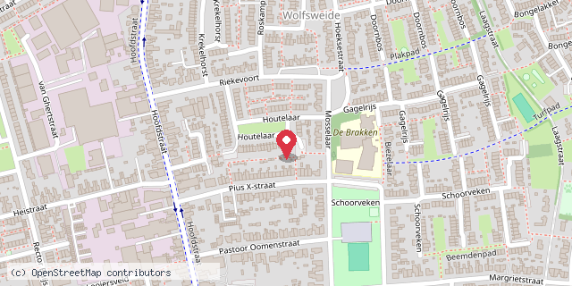 Een kaart met de locatie van Rita Snoeren