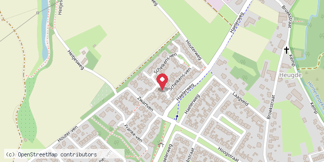 Een kaart met de locatie van 1ste Häörder Minibieb