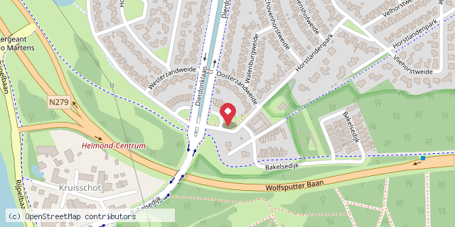 Een kaart met de locatie van Kim Bertens