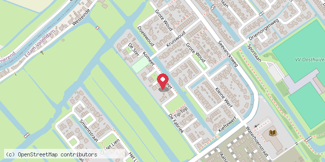 Een kaart met de locatie van Waterrijk