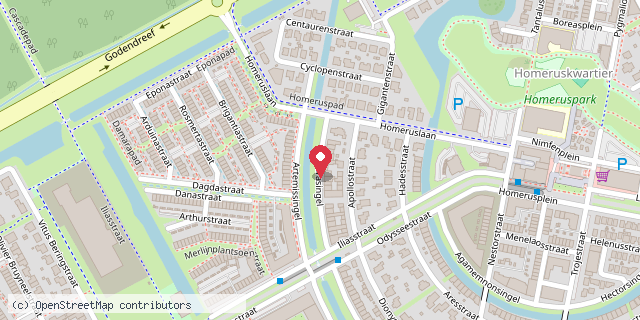 Een kaart met de locatie van Herasingel Almere Poort